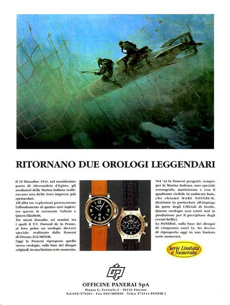 1993 panerai|1993 Italian Panerai Magazine Ad Pre Vendôme Group.